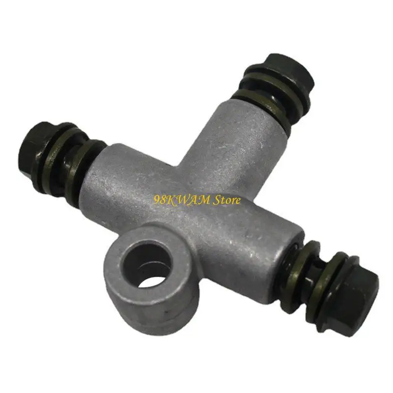 

68UF Universal Motorcycle Brake Hose Line Pipe Coupling 3 Way Adapter