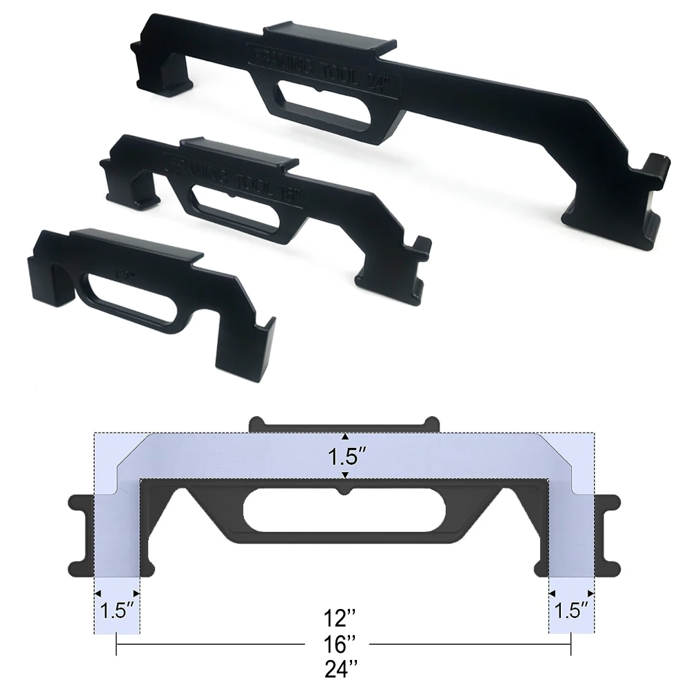 Imagem -04 - Parede Stud Framing Tool Medição Precisa Framing Espaçamento Posicionamento Jig Cast Alumínio 12 16