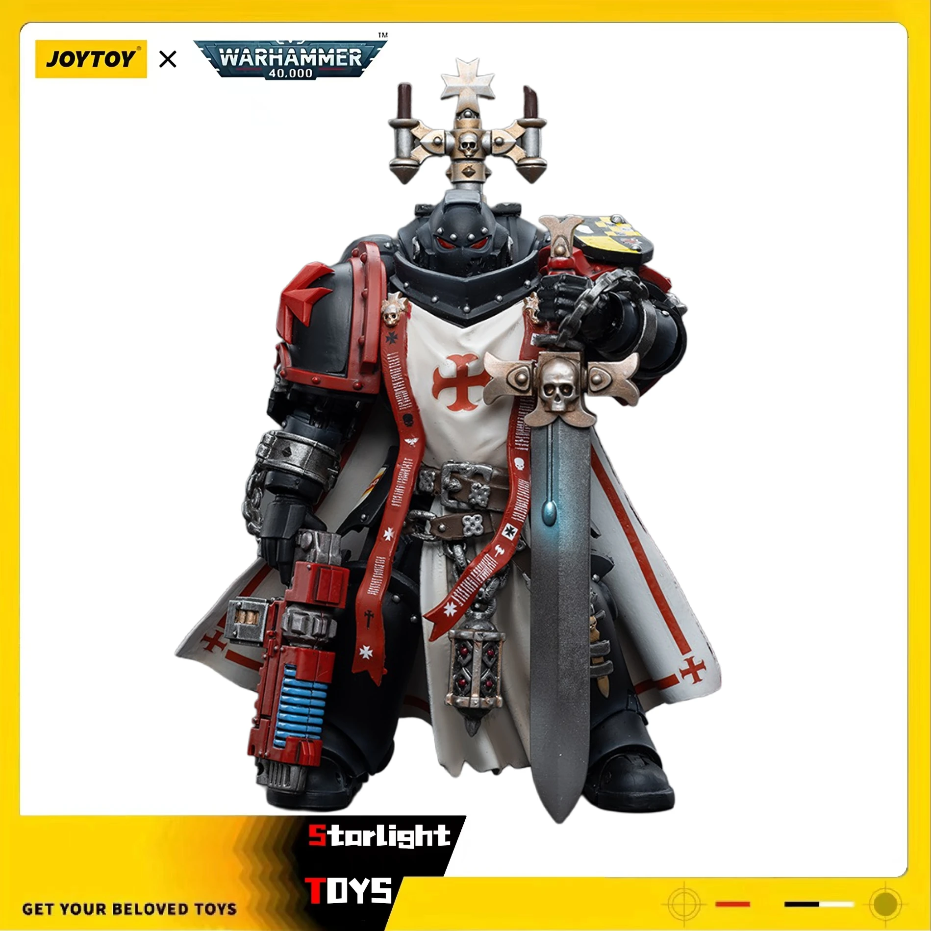 

【In stock】JOYTOY 1/18 Action Figure Warhammer 40K Black Templars Sword Brethren Brother Lombast Model Toy Doll
