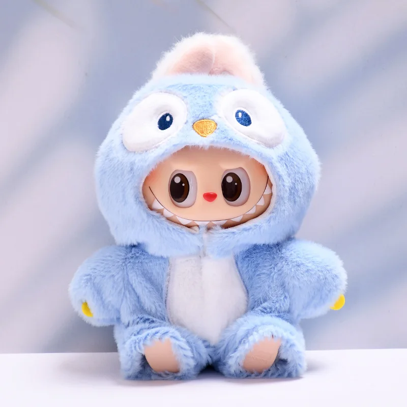 Labubu Poppenkleertjes Pong Rok Set met Vlinderdas Labubu Idol V1 V2 Poppen Kleding Accessoires 15/17cm Pluche Pop Universeel