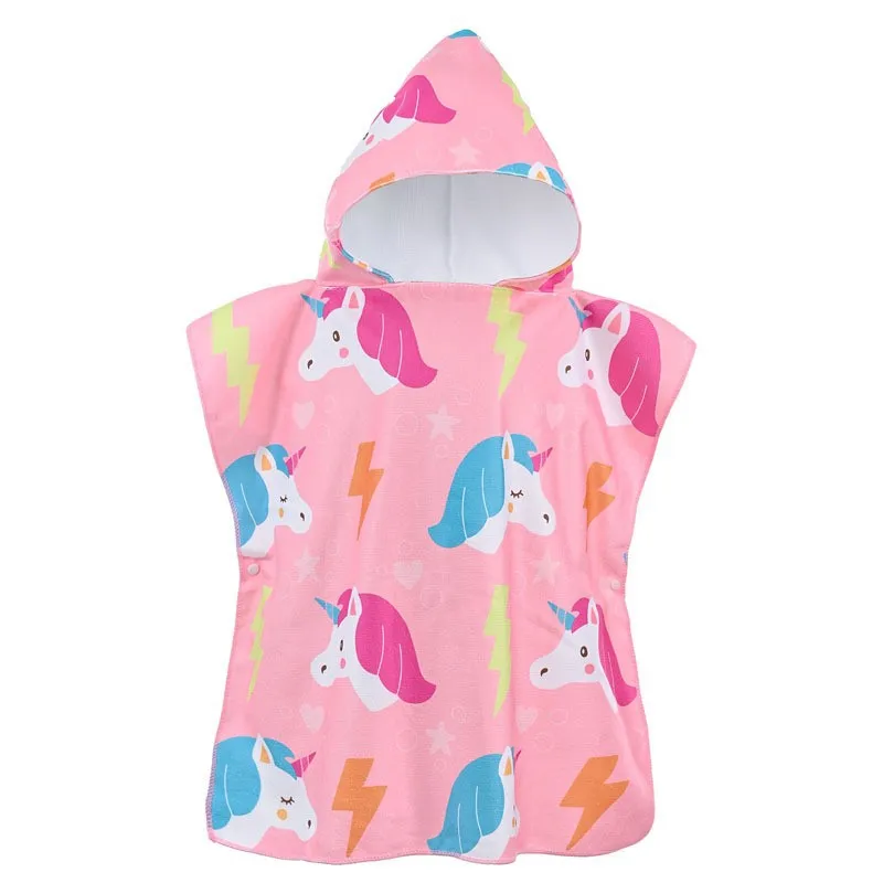 Children 0-5Year Cute Bath Towel Cartoon Animals Hooded Baby Beach Towel Soft Microfiber For Kids Toddlers Pool Poncho