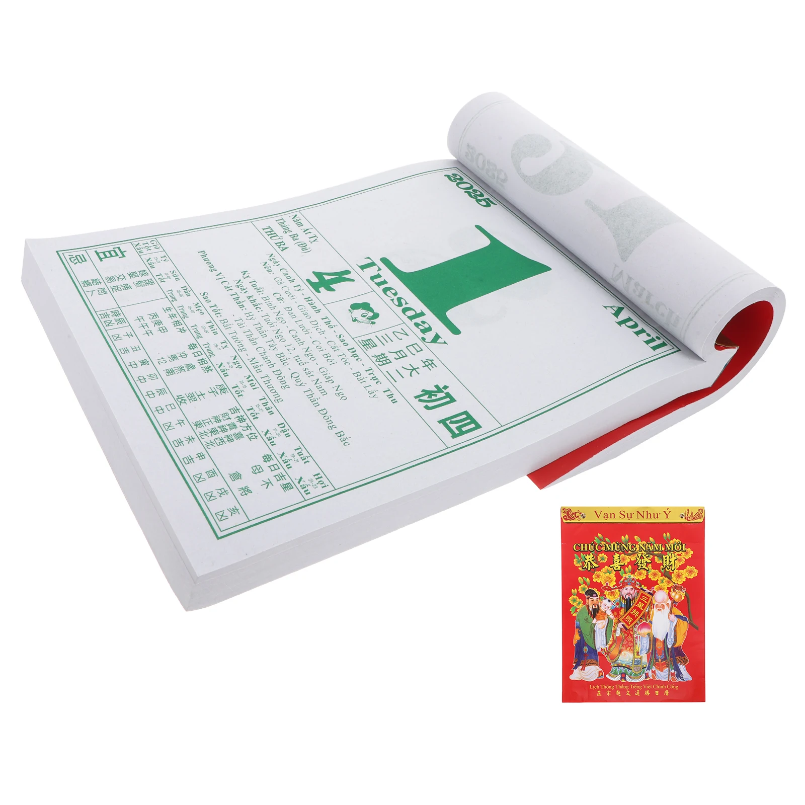 

Vietnamese Lunar Calendar 2025 Traditional Wall Monthly Tear Off Decorative Red Hanging Desk Calendars Daily Pages Solar Terms