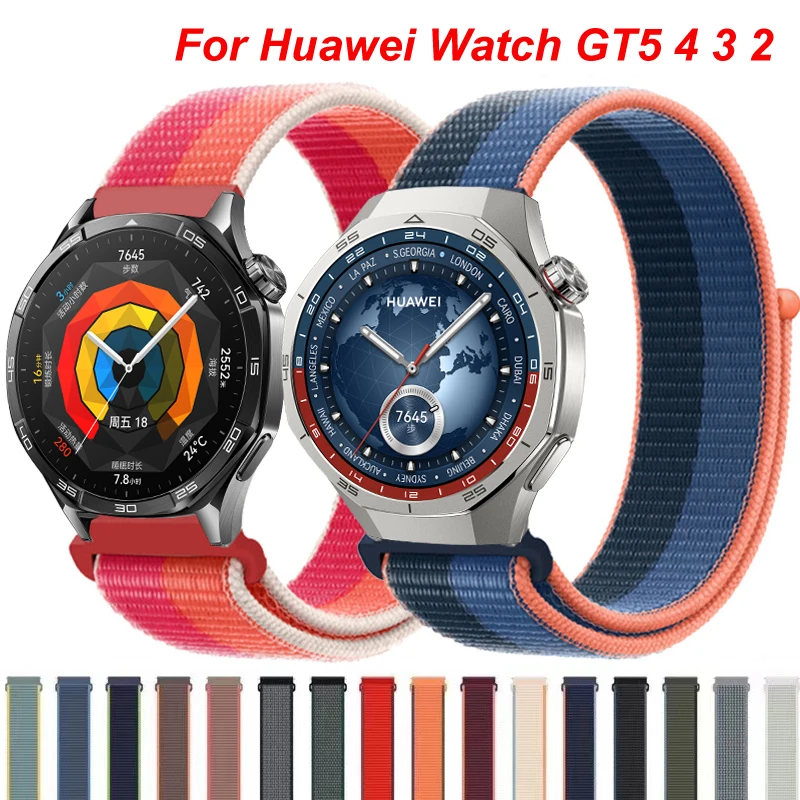 20mm 22mm Nylon Loop For Huawei Watch GT5Pro/GT5 4 3 2 46mm 42mm Sport Band For Huawei Watch 4 3 3Pro GT2Pro/GT2e/GSPro/GS4 3 3i