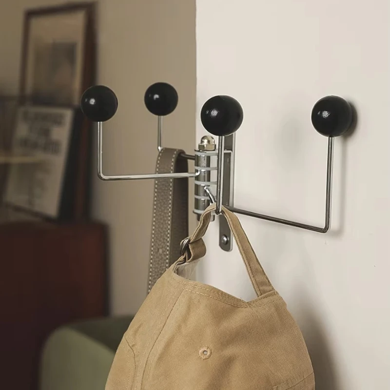 Retro Hanger Hooks Decorative Clothes Organizer Metal Multifunctional Storage Rotating Coat Racks