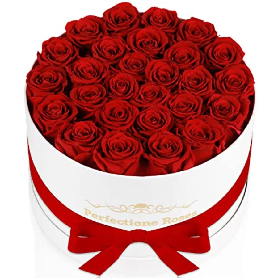 

27 Roses in a Box for Mothers Day Preserved Red Flowers for Her Perfect Birthday Gift for Women Elegant Flower Delivery