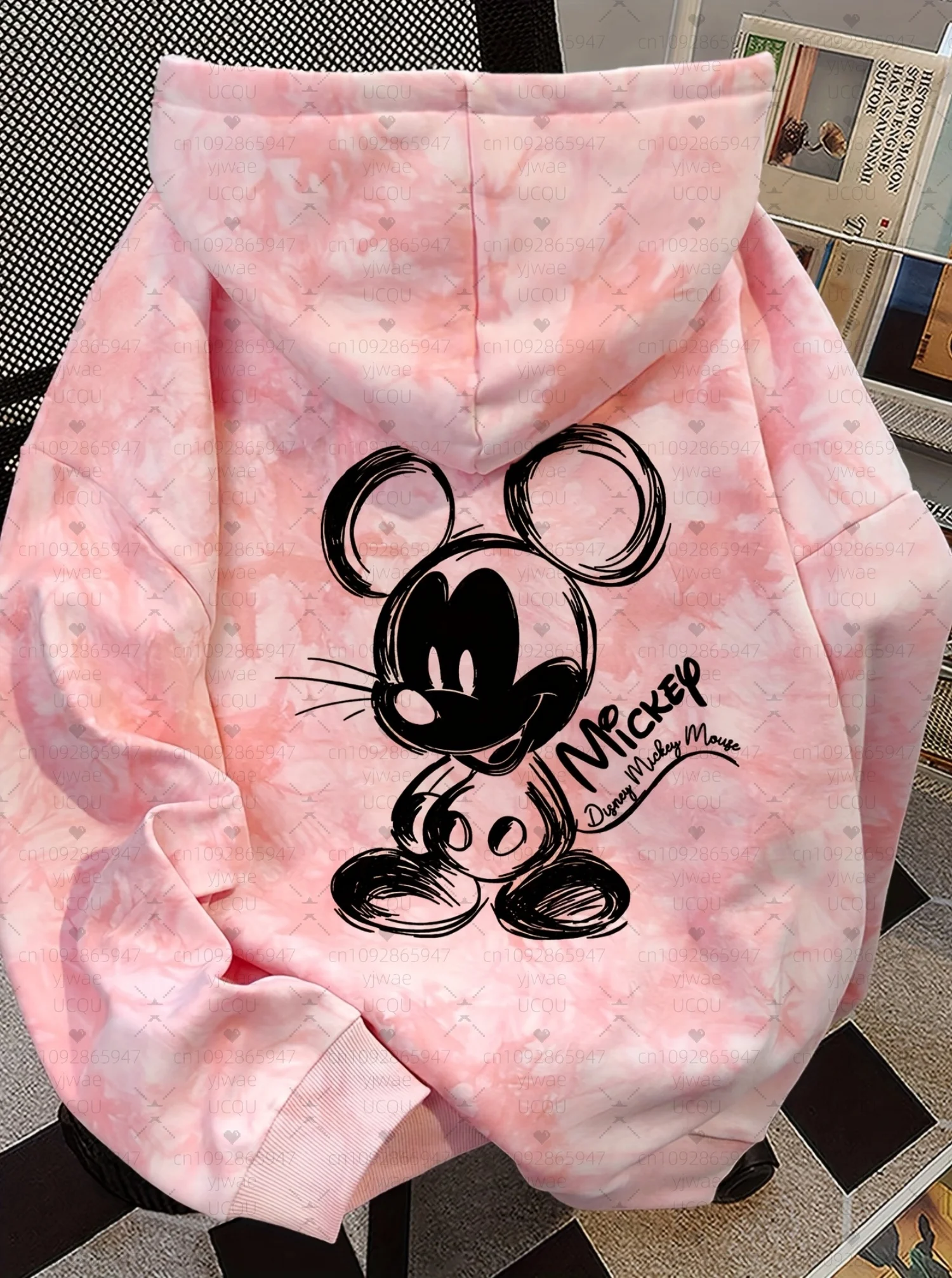 2025 Merry Christmas Graphic Topolino Felpa con cappuccio da donna Felpa con cappuccio Felpa con cappuccio All-Match Donna Abbigliamento donna