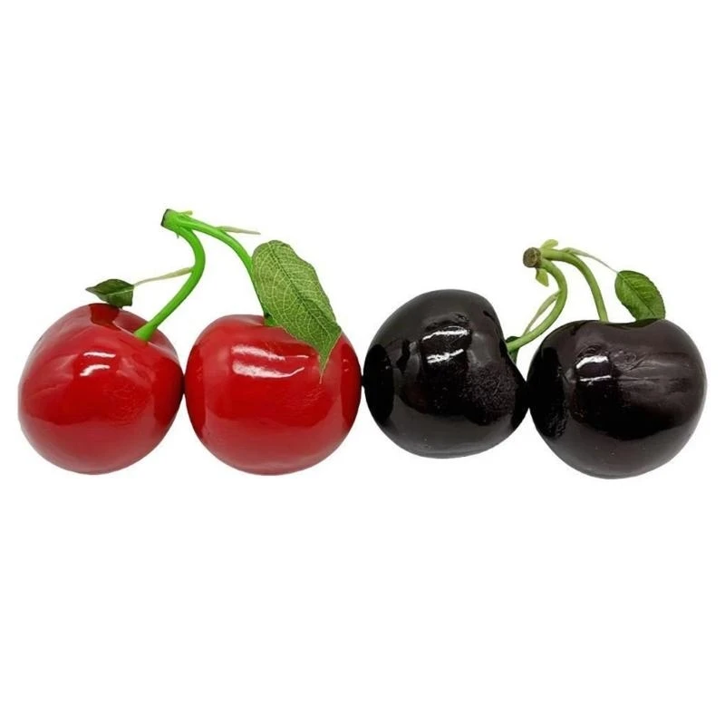 Delicate Cherries Collection Realistic Cherries with Bright Color Artificial Cherries Ornament for Decoration 15UB