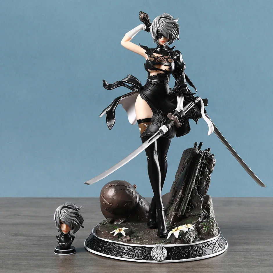 NieR Automata 2B YoRHa No.2 Type B PVC Figure Doll Desktop Model Toy Decoration Collection Gift