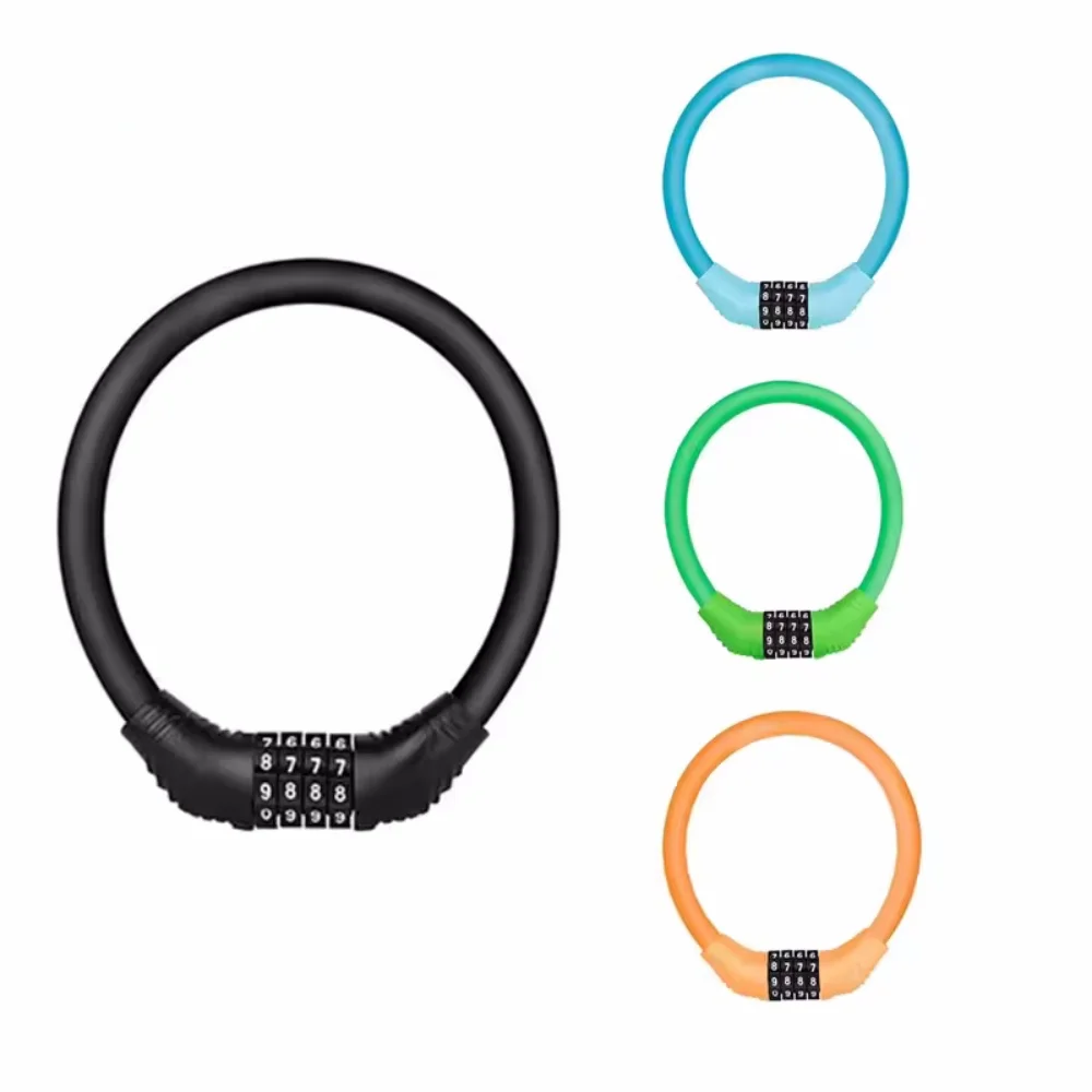 

4 Digital Code Bicycle Cable Lock Anti-theft Alloy Steel Mtb Road Bike Cable Code Combination Password Lock Security Padlock