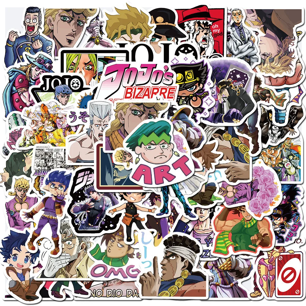 10/30/50PCS Anime JOJO Bizarre Adventure Sticker Gift Graffiti Skateboard Scrapbook Suitcase Laptop Riman Sticker Wholesale