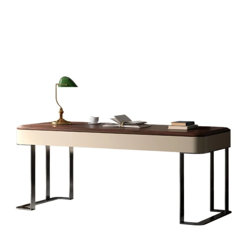 

Black walnut desk Italian light luxury designer modern villa study desk household