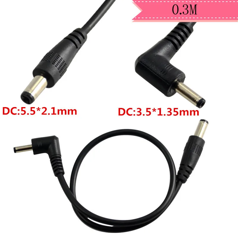 

Кабель питания со штекером 5,5x2,1 90 ° и штекером 3,5x1,35 30 см