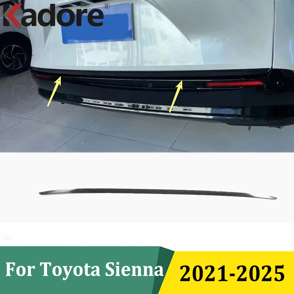 

For Toyota Sienna 2021 2022 2023 2024 2025 Chrome Rear Trunk Lid Cover Trim Tailgate Boot Strip Stickers Car Accessories