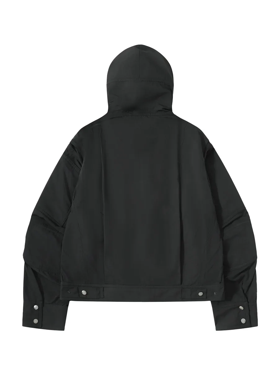 DVN Waterproof Coated Zip Hooded Jacket 25ss