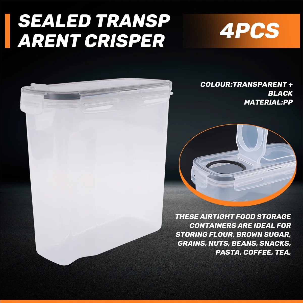 

Набор контейнеров для хранения круп, 2025 + 4 шт., герметичные контейнеры для хранения продуктов из полипропилена, 2,5 л для круп, закусок и сахара