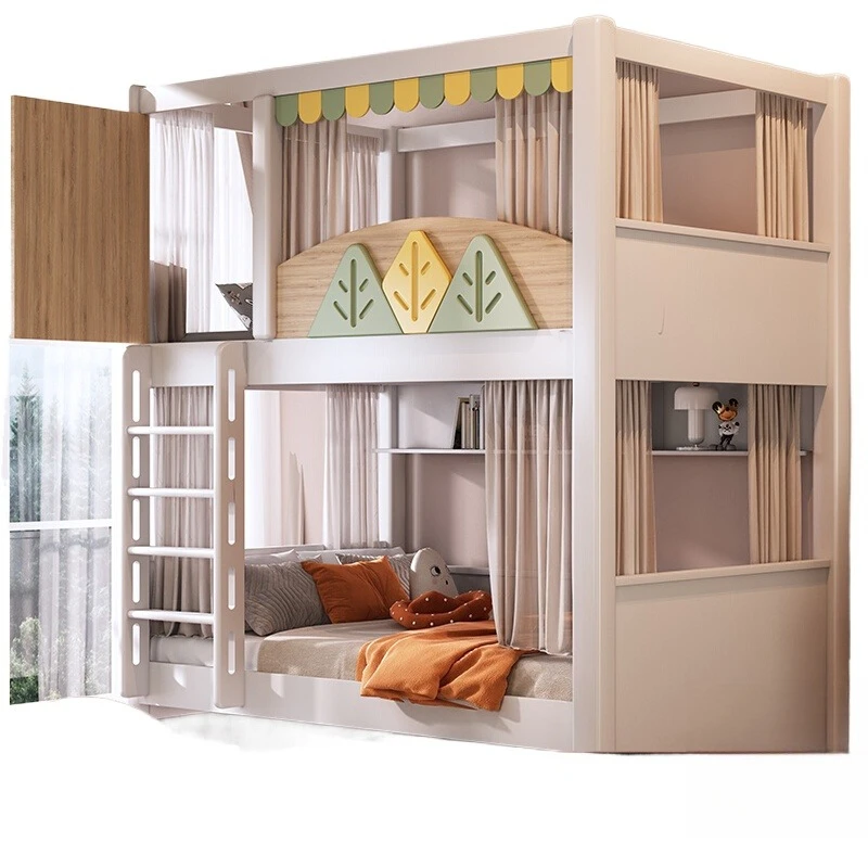 

Upper and lower beds Bunk beds, solid wood children's beds, siblings and children's fun small apartments,