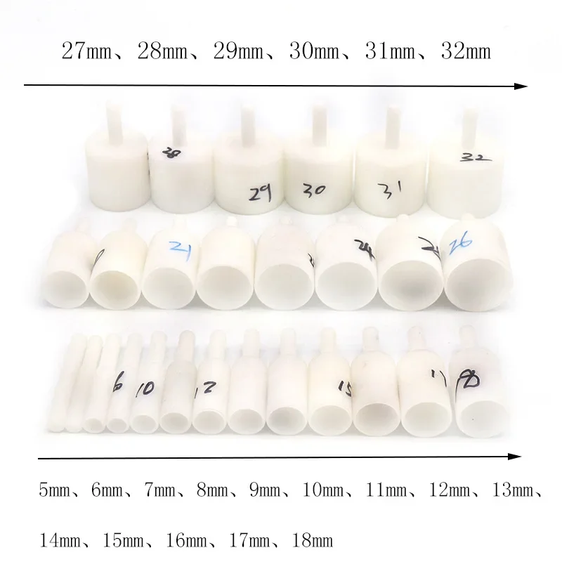 Nylon Concave Spherical Shape Grinding Head Plastic Pit Bead Holder Ball-Shaped Jade Amber Polishing Tool 5-29mm