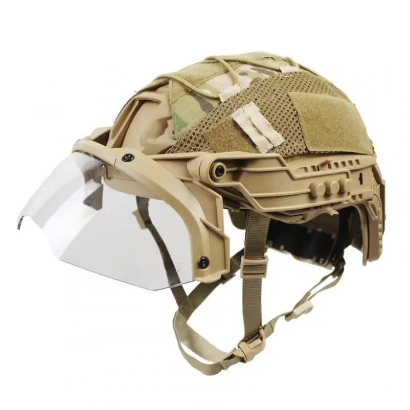 Suitable for Tactical Fast Mich Helmets, Universal Helmet Rail Mounted Visor Flip Over Goggles with Adjustable 90 Degrees