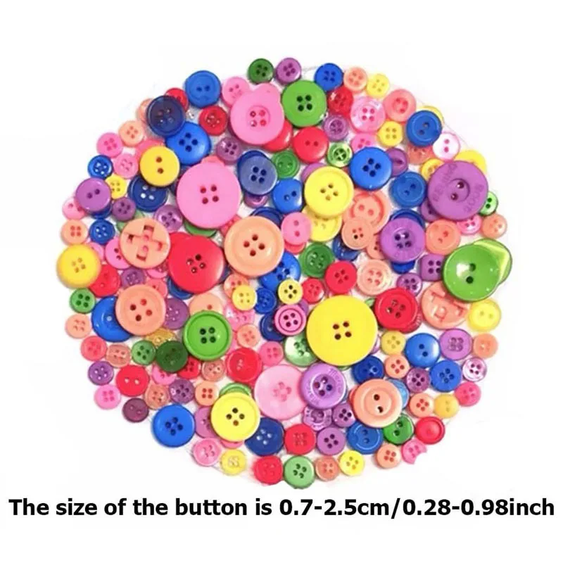 100/300/660Pcs Round Buttons – Resin Craft Buttons for Sewing, DIY Crafts, Clothing Replacement, Gift Wrapping & Decor TMZ