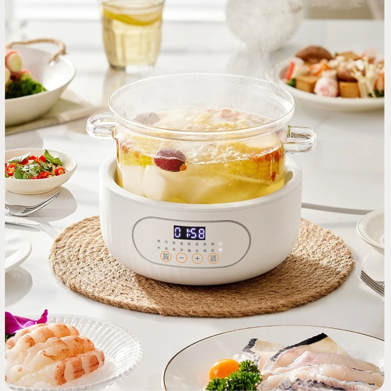 1500ml Health Tea Maker 800W Glass Electric Kettle Constant Temperature Multi Function Stewing Pot for Home Kitchen 티메이커 view 5