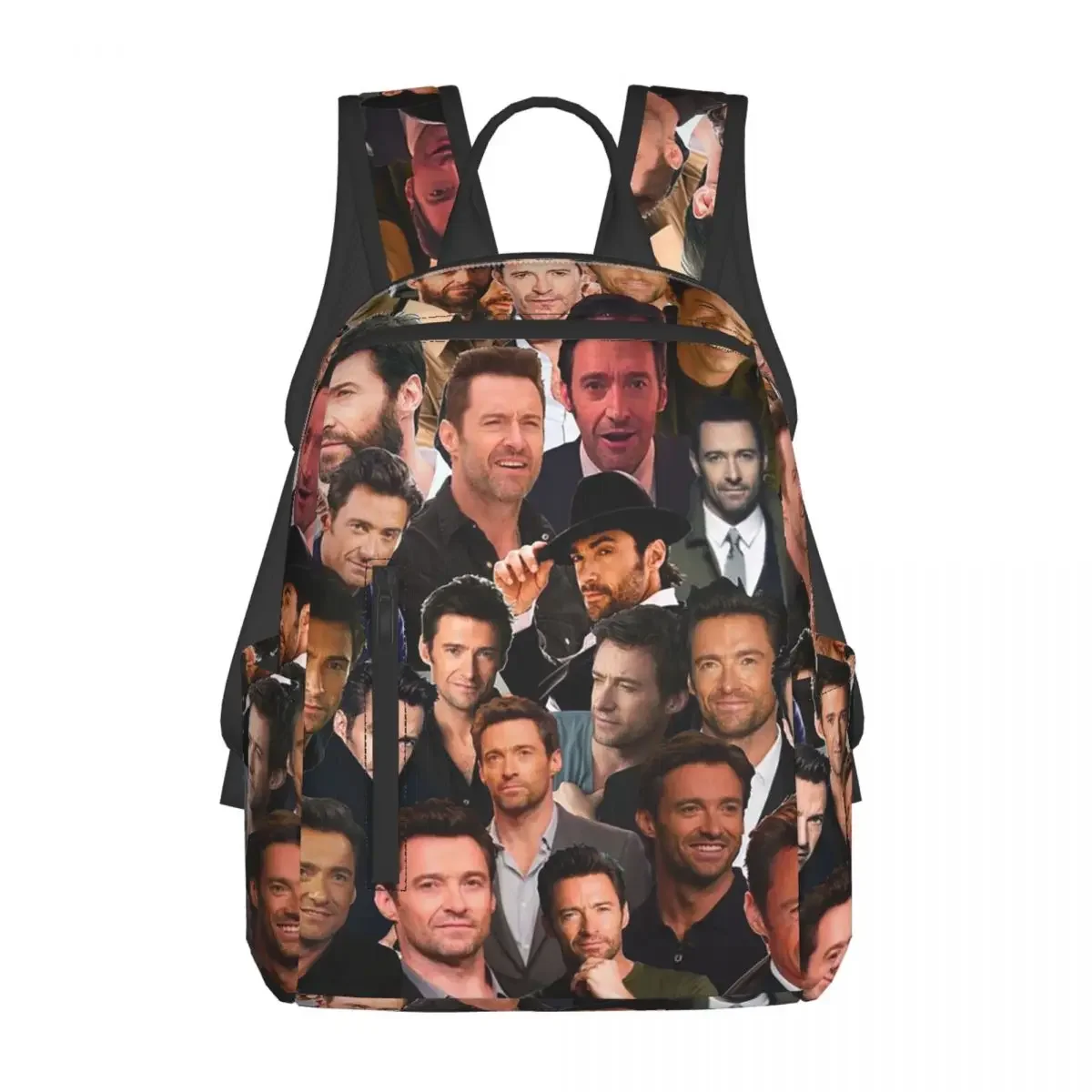 

Hugh Jackman Photo Collage Backpack Daypack Children BookBag School Bag Shoulder Bags for Men Women