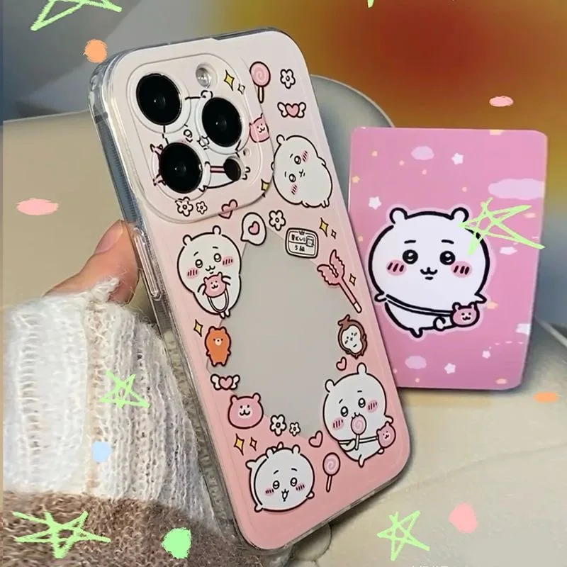 Casing Lunak Bening Chiikawa Anime Jepang Kartun Lucu Perlindungan untuk iPhone 16 15 13 12 11 14 Pro Max XS XR 16 7 8 Plus X SE Coque
