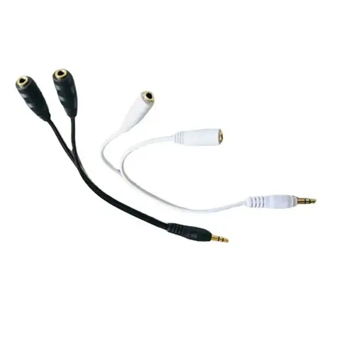 Dubbel hona-ljudkabel Y-splitterkabel 3,5 mm 1 hane till 2 för hörlurar, headset, hörlurar, MP3 MP4 stereokontaktadapter 6 best sales jack-splitter - №2