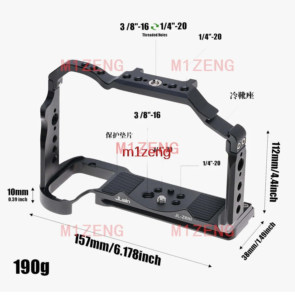 Legierung schnellspanner Kaninchenkäfig Rig Griff Film Armstützhalterung für Nikon Z6III Kamerastativ DJI RSC2 RS3 RS4 – Detail 3