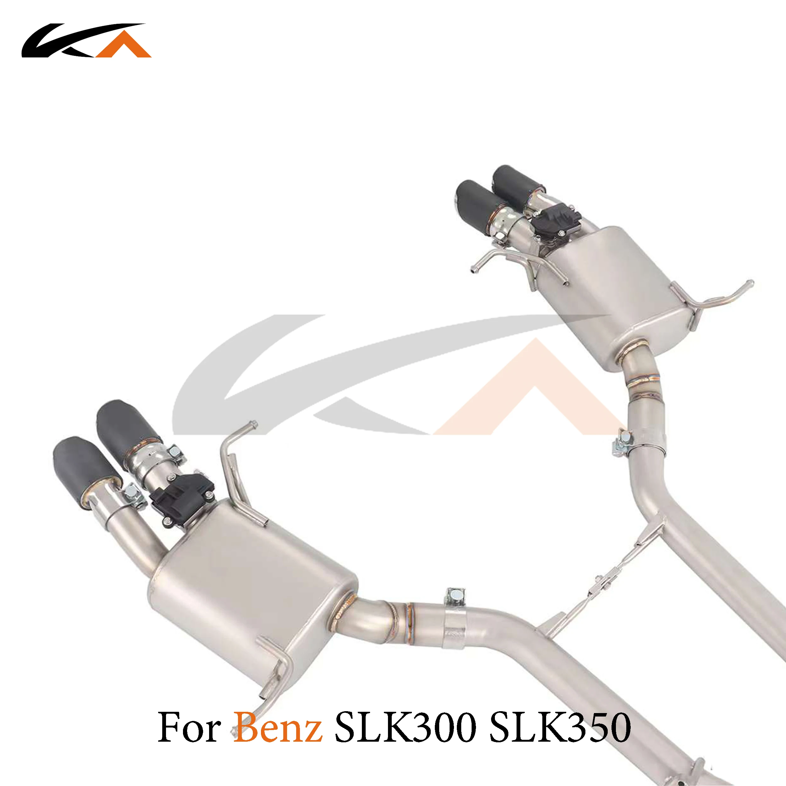 KA Tuning exhaust system stainless catback for Mercedes-Benz SLK300 SLK350 rear section performance parts muffler with valve