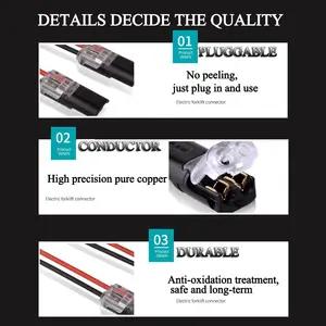Doppelkabellanschlussanschluss mit Schleuderschnalle, Pluber -LED -Anschluss, 2 Stifte, 2 Wege, universeller Kompaktdraht, 10 PCs, 20pcs 10 Hauptverkäufe Pino Oregon - №7