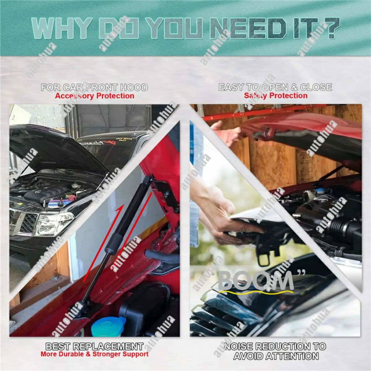 2x دعامات غطاء المحرك الأمامي لسيارة Hyundai Elantra AD 2015-2019 مخمدات رفع الغاز للصدمات تدعم تعديل دعائم الينابيع المساعدة