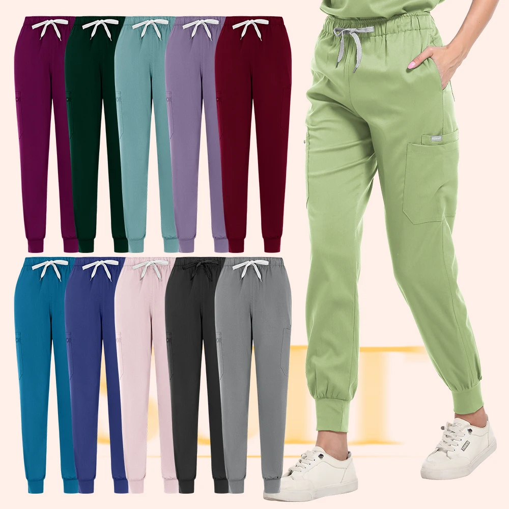 2025年卸売ナースユニフォームVネックトップジョガーパンツスクラブセット手術着歯科医看護スーツ病院医師服