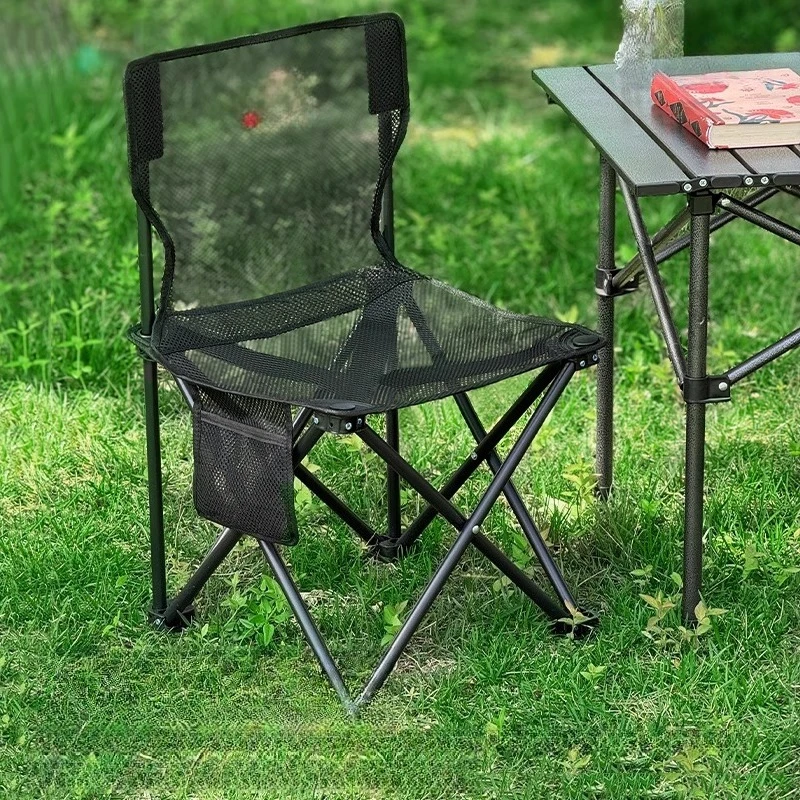 

Folding Camping Chair Portable Outdoor Lightweight Beach Chair Recliner Adjustable Angle Compact Angelstuhl Outdoor Furniture