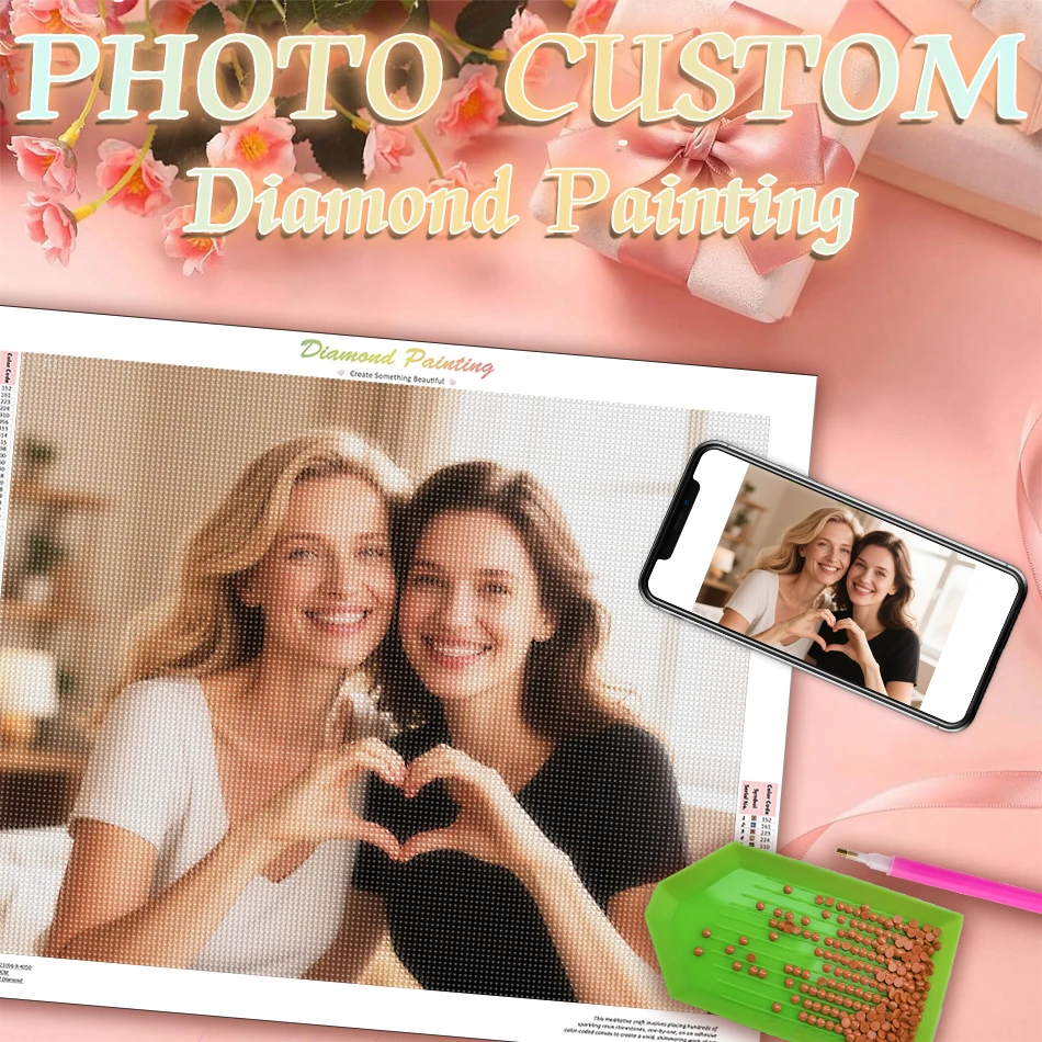

RUOPOTY Diy Diamond Painting Photo Custom Diamond Pictures To Make Full Square Round Drill Friend's birthday gift Hobby Wall Art