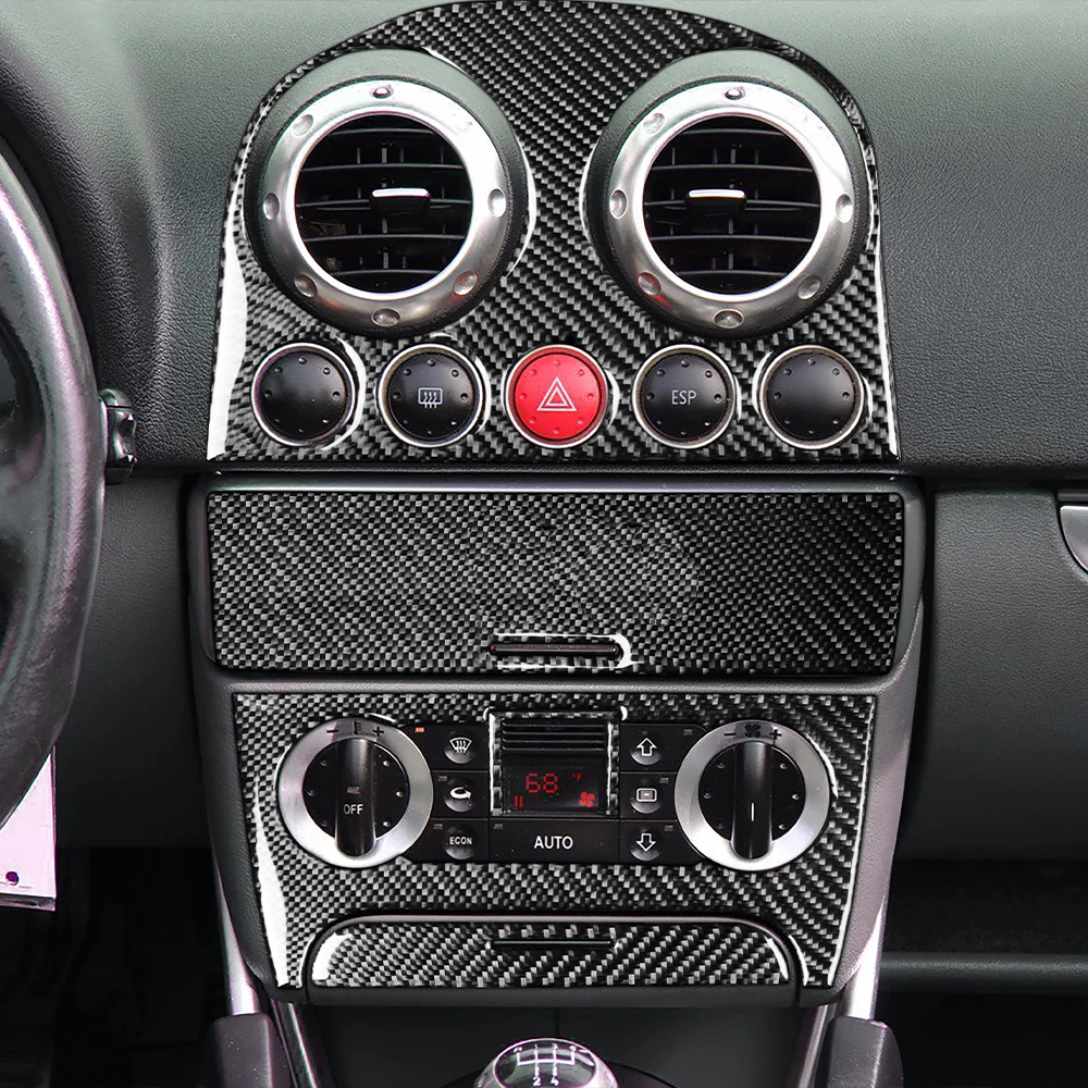 For Audi TT MK1 8N 2001-2006 Carbon Fiber Centre air vents Radio CD shifter panel Car Interior Accessories Decorative Stickers
