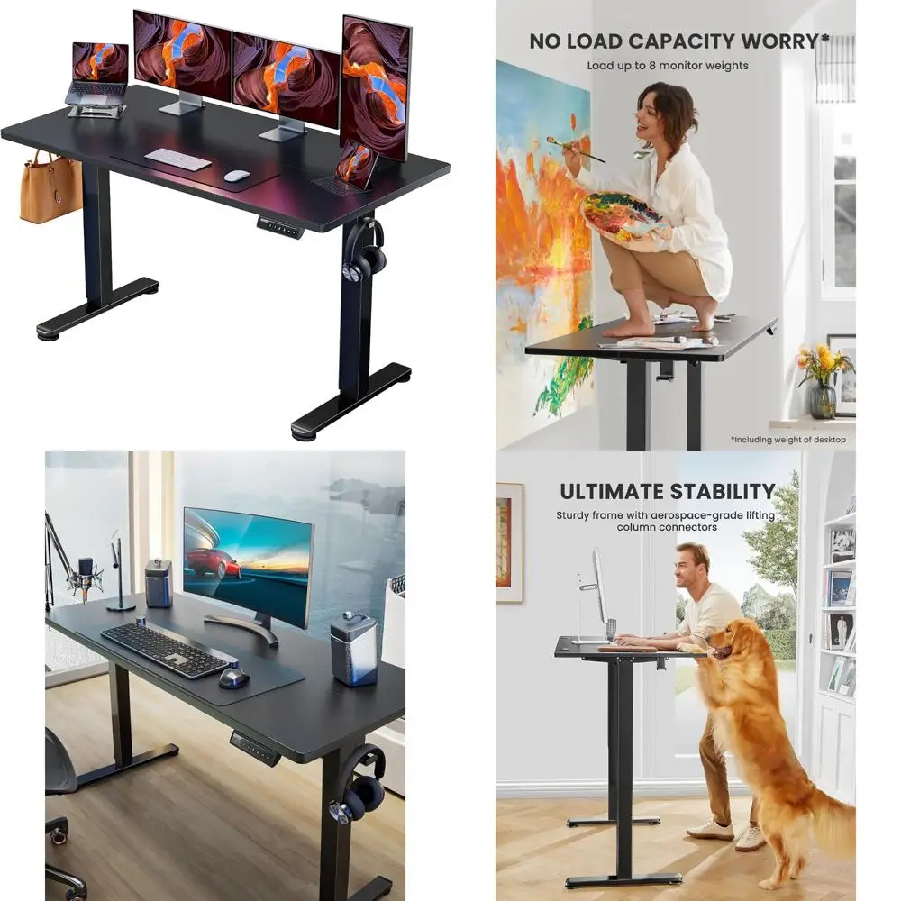 

Регулируемый электрический стол, большой стол для сидения 55 x 28, для домашнего офиса с функцией памяти