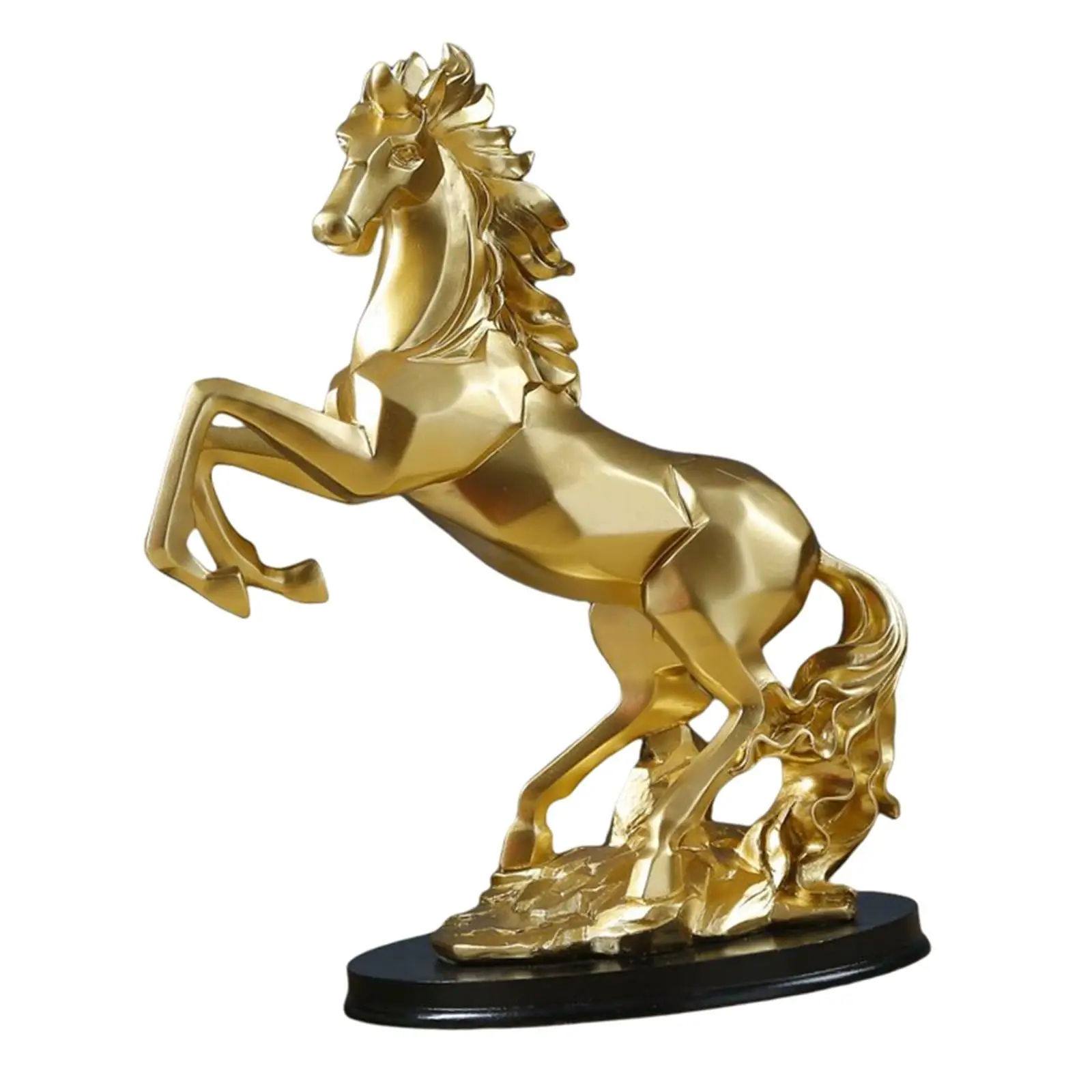 

Статуэтка стоящего лошади из смолы для домашнего декора, скульптура животного, художественная фигурка всадника, декоративная скульптура