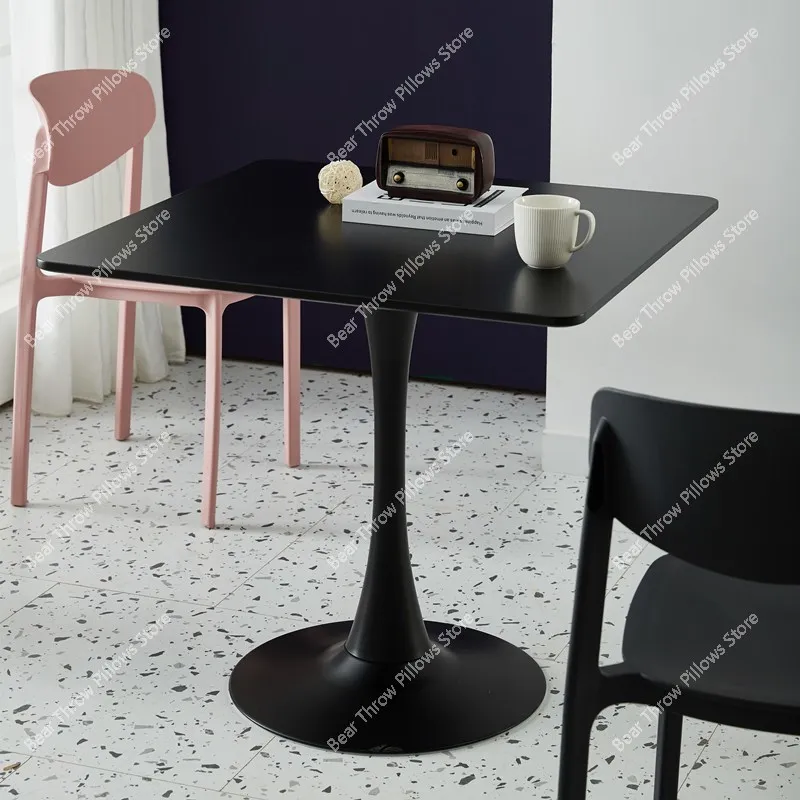 Mesa de centro pequena do jardim do estilo moderno, centro minimalista ao ar livre, mesa quadrada e redonda do glamour, salão de beleza