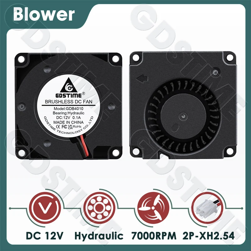 Gdstime 4010 Lüfter 24 V 12 V 5 V 40 MM * 10 MM DC Bürstenlosen Gebläse 40 MM Radial Lüfter 4 CM Turbo Kühler für 3D Drucker Zubehör Teil