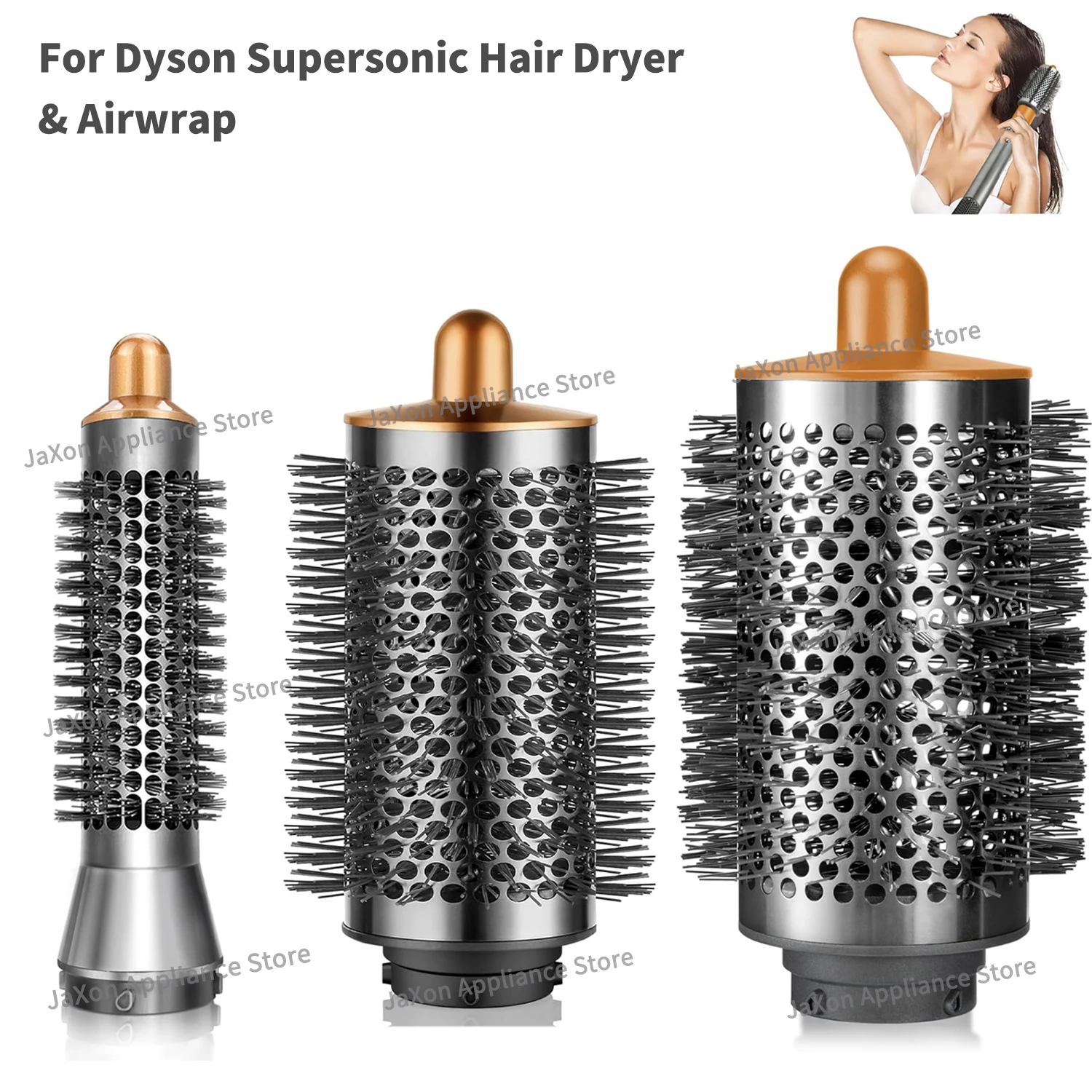 20/38/55MM Round Volumizing Brush for Dyson Airwrap HS01/HS05 Attachment Cylinder Comb Fluffy Nozzle Curling Brush Replacement
