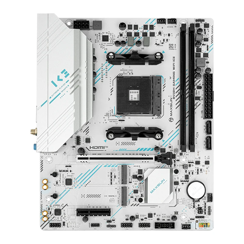 MS-B550M GAMING WIFI ICE B550 Motherboard AM4 RYZEN 5000 DDR4 3200MHz Dual M.2 PCIe 4.0 X16 HDMI DP WiFi M-ATX For AMD Ryzen