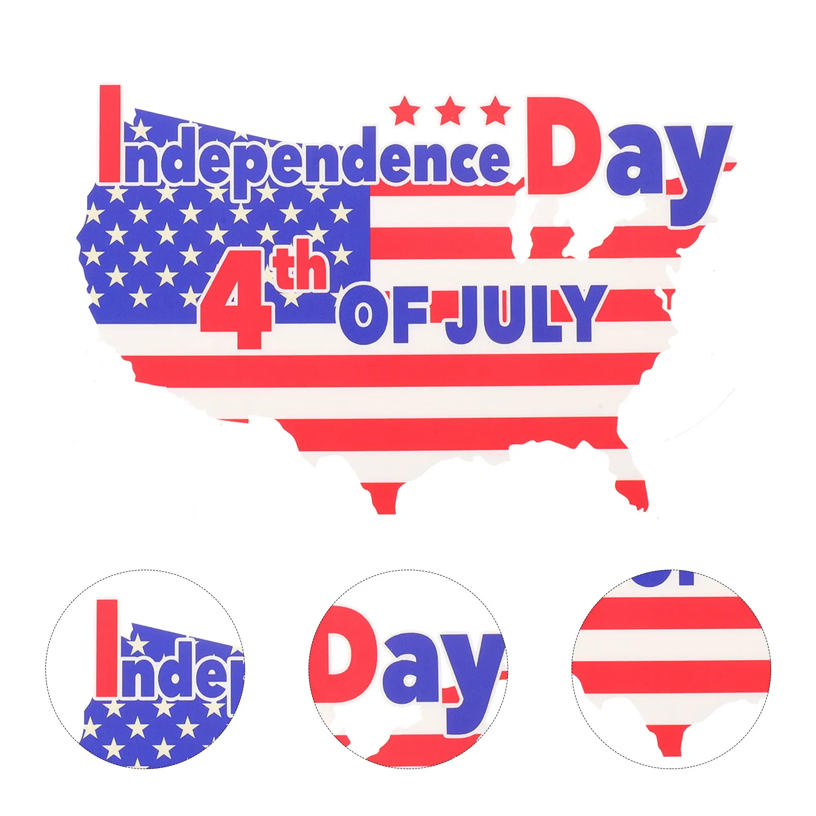 

Independence Day Car Decal Patriotic Map Shaped Vehicle Sticker 4Th of July Parade Memorial Day Car Decoration Usa Flag Star