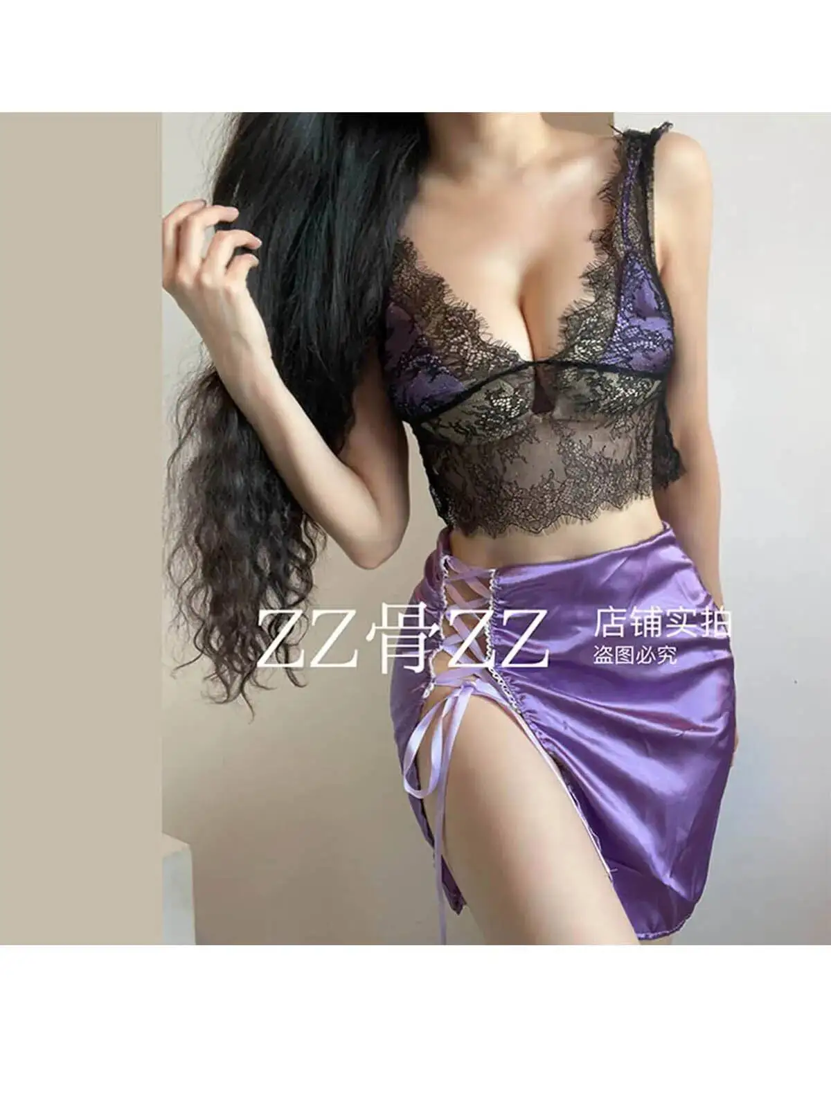 Nuevo dulce estilo fresco con cuello en V de encaje Patchwork transparente Sexy vestido con lazo elegante caliente Sexy mujeres coreanas Mini vestido 2025 dulce U833