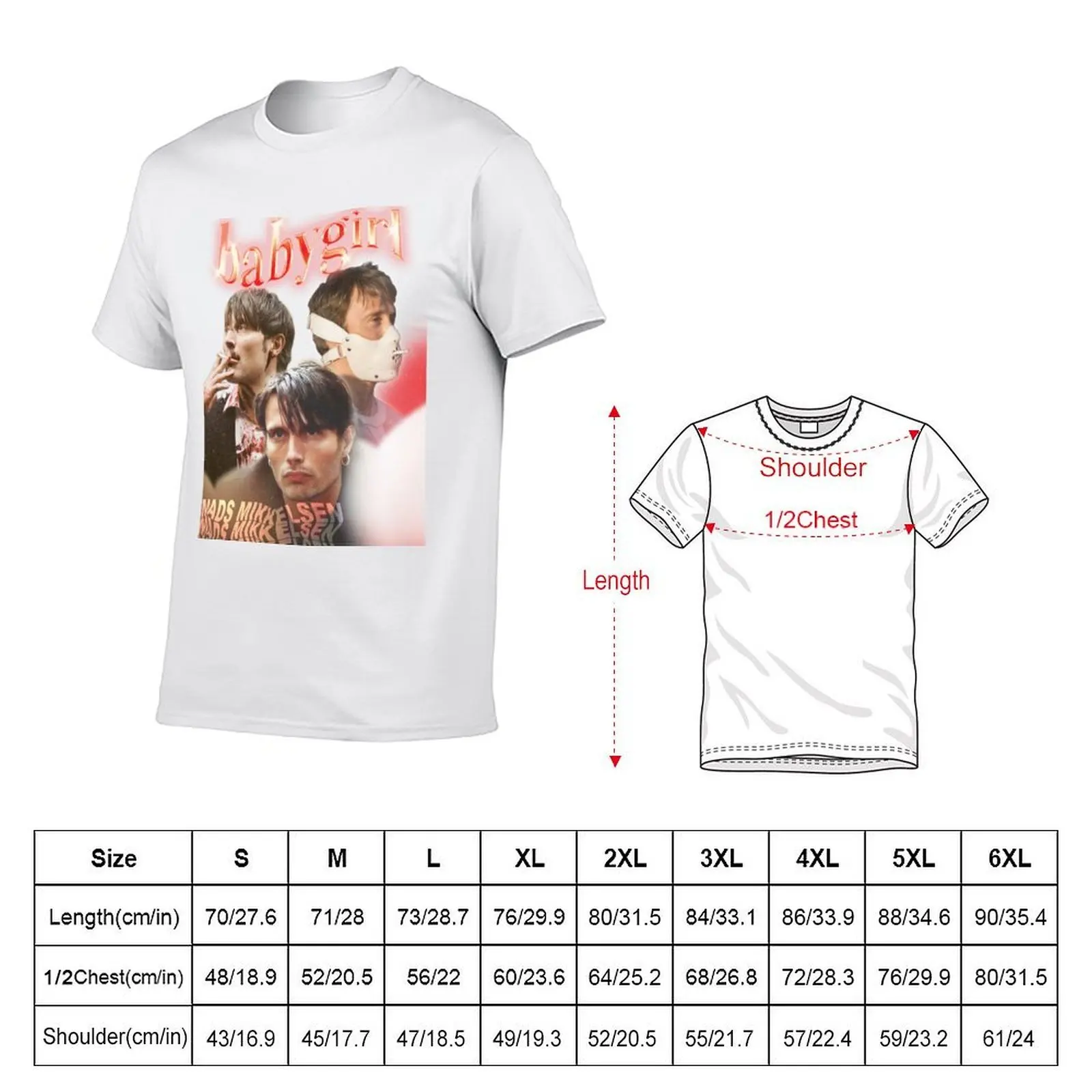 Mads Mikkelsen Babygirl T-Shirt t shirts for man pack white essential t shirt T-Shirt
