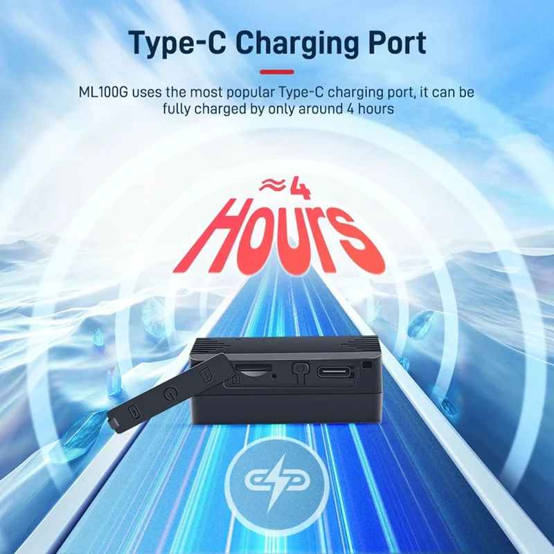 4G GPS Tracker For Car Mini Locator Tracker ML100G 1200Mah Type-C Voice Monitor Free Tracking APP(B) Durable Easy Install