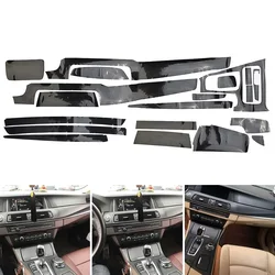 자동차 인테리어 트림 블랙 5D 탄소 섬유 스타일, BMW 520Li 528Li F10 F18 비닐 자동차 스티커 액세서리, 1 세트