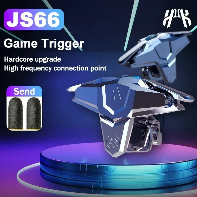 

JS66 Universal Mobile Phone Game Controller Gaming Trigger for IOS Android PUBG Aim Shooting L1R1 Key Button Gamepad Joysticks