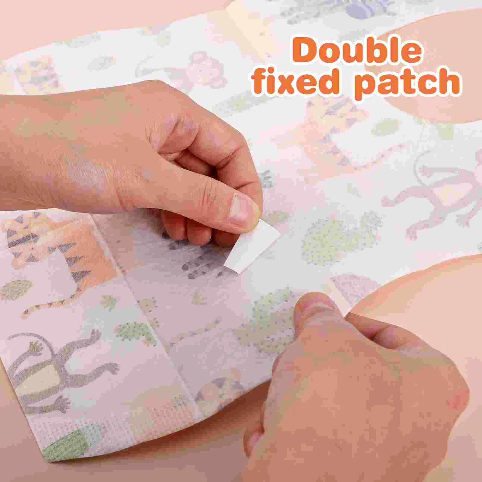 20pcs Disposable Waterproof Bib Adjustable Tape Dining Bibs for Baby Newborn Infant (Random Pattern)