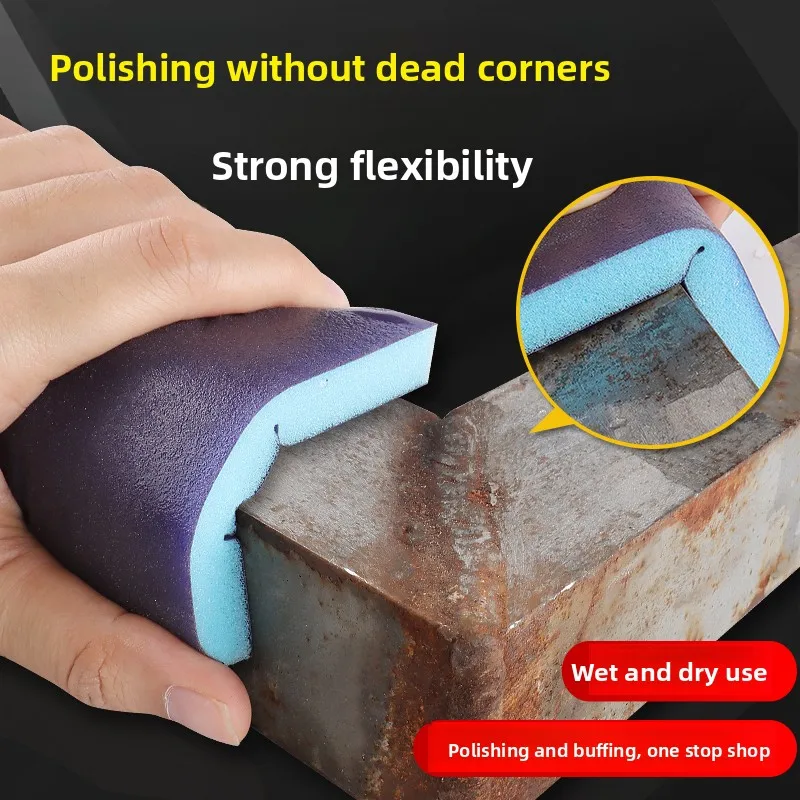 5 Pieces 60-280 Mesh Double-Sided Sponge Sanding Blocks Sandpaper Woodworking Metal Degreasing and Polishing Sandpaper Brick