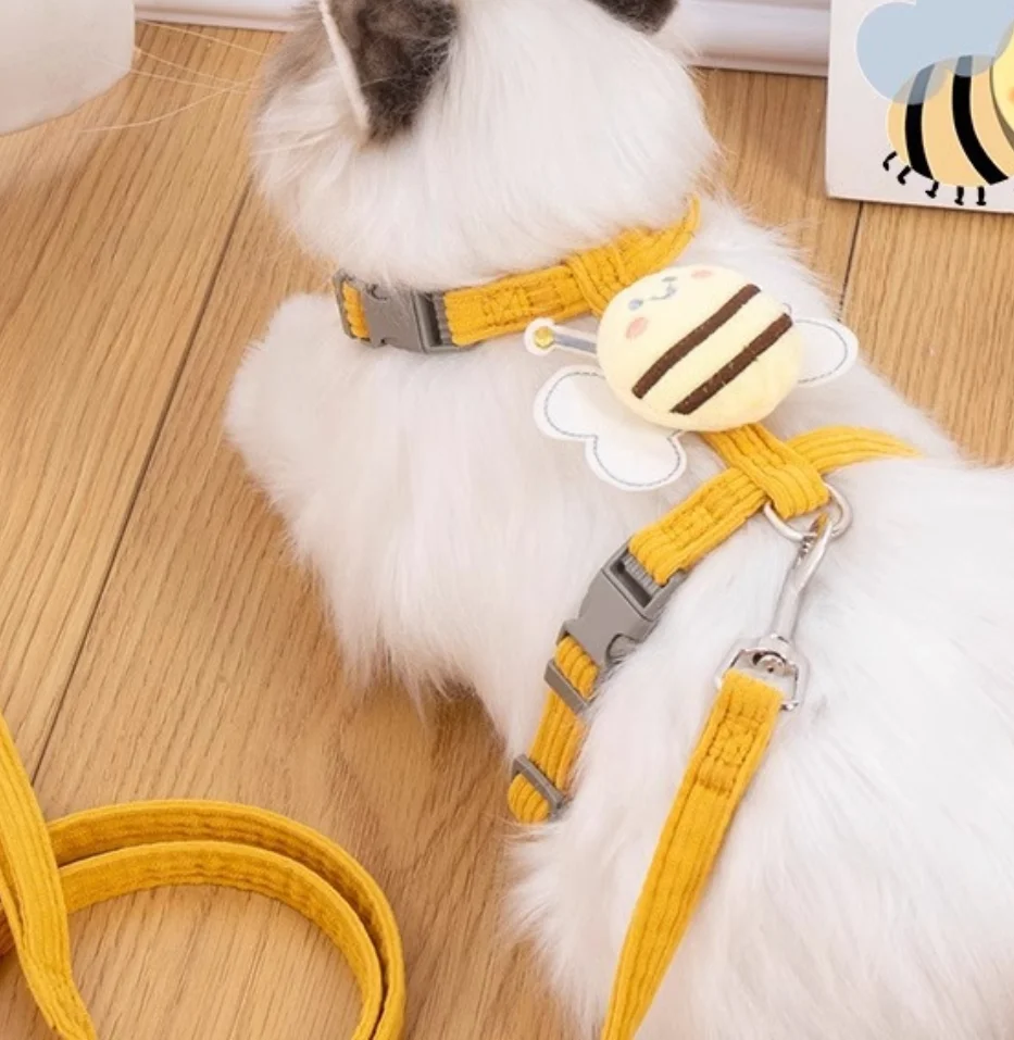 Adjustable Cat Harness And Leash Set For Small Dogs And Kittens_voghion.com